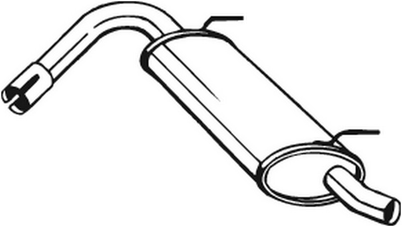 70 CV SILENZIATORE POSTERIORE PER FIAT Panda CAS/Cod Sp 169 1.3 D Multijet 4x4 K