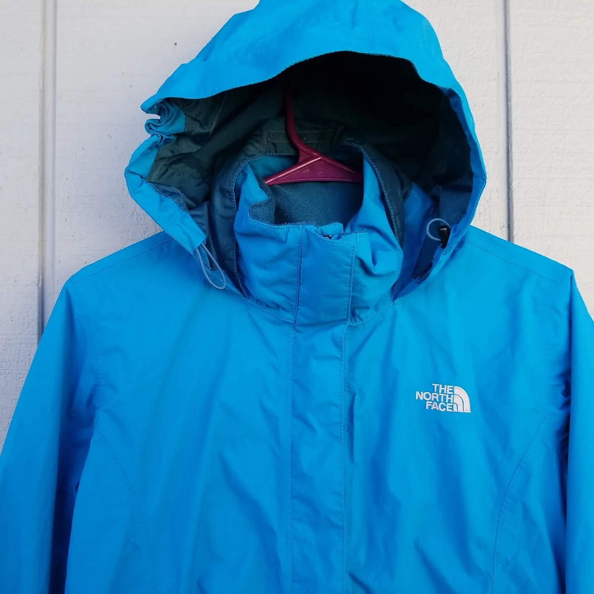 Blue north face rain jacket clearance