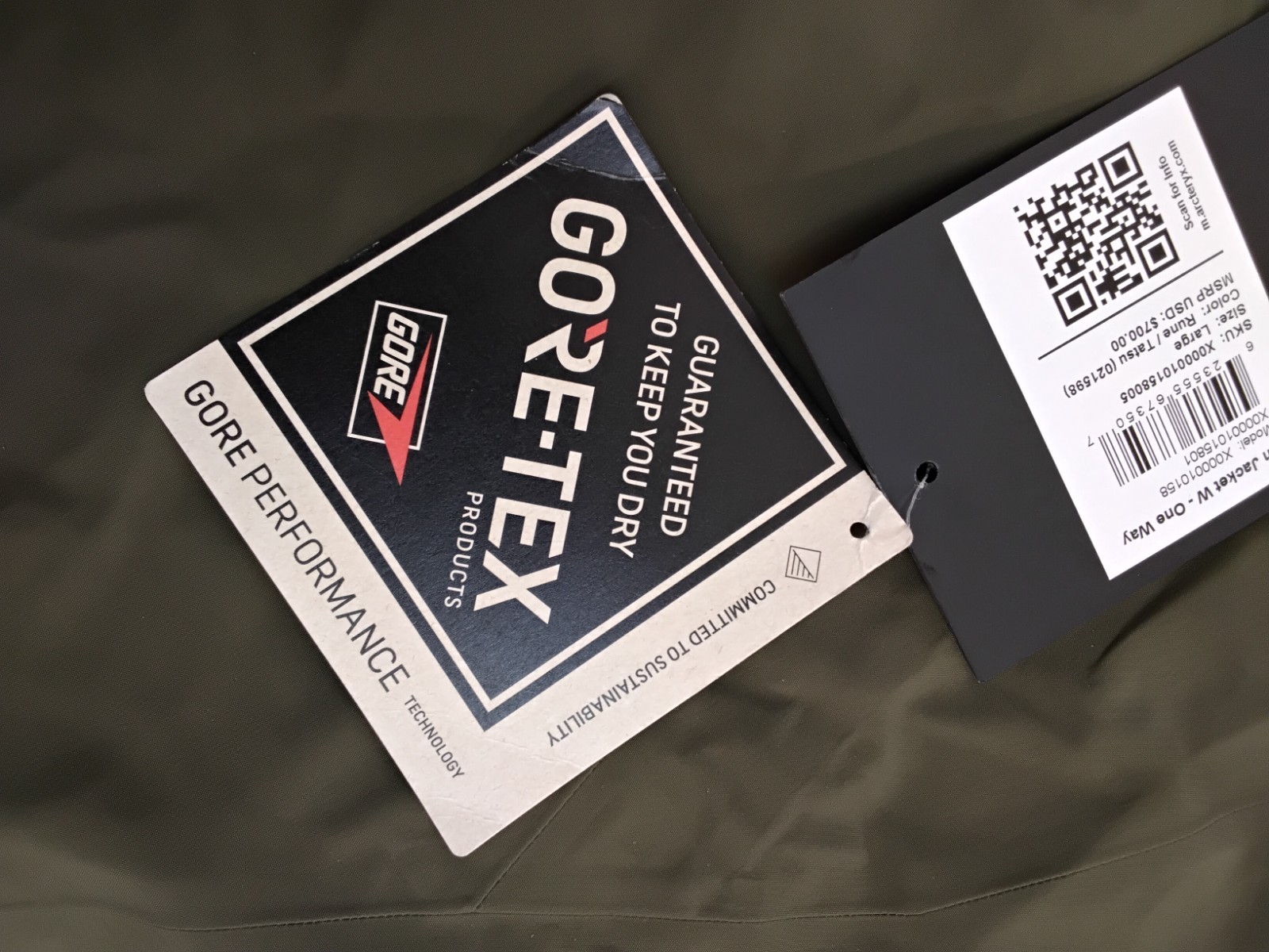 Arc'teryx Rush Gore-Tex Jacket Women's L Green/Beige (Rune/Tatsu) NWT #J5158 thumbnail 15