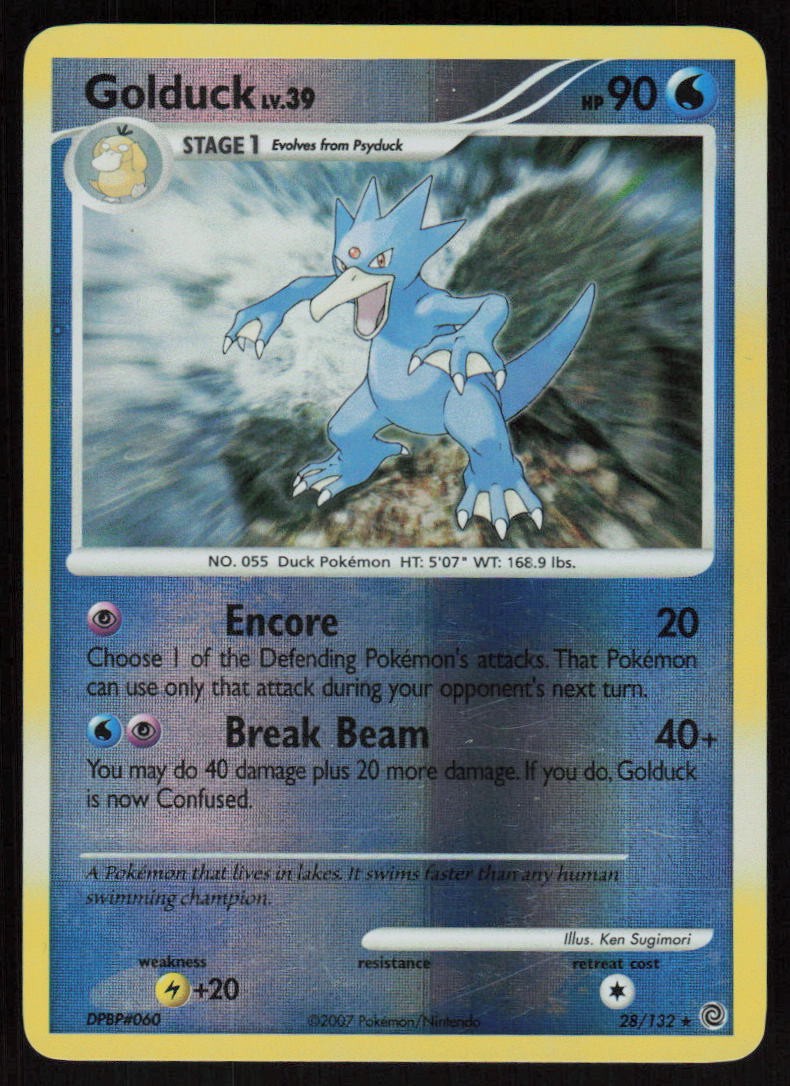 Golduck 28/132: Secret Wonders Pokemon TCG DAMAGED