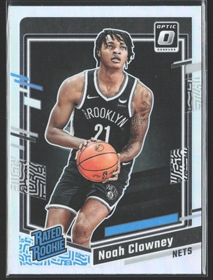 2023-24 Donruss Optic #205 RC Noah Clowney Blue Velocity Brooklyn Nets