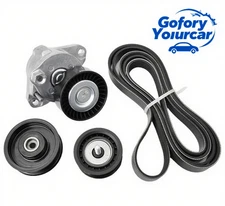 For Mercedes-Benz Engine Drive Belt Tensioner & Idler Pulley Serpentine Belt kit