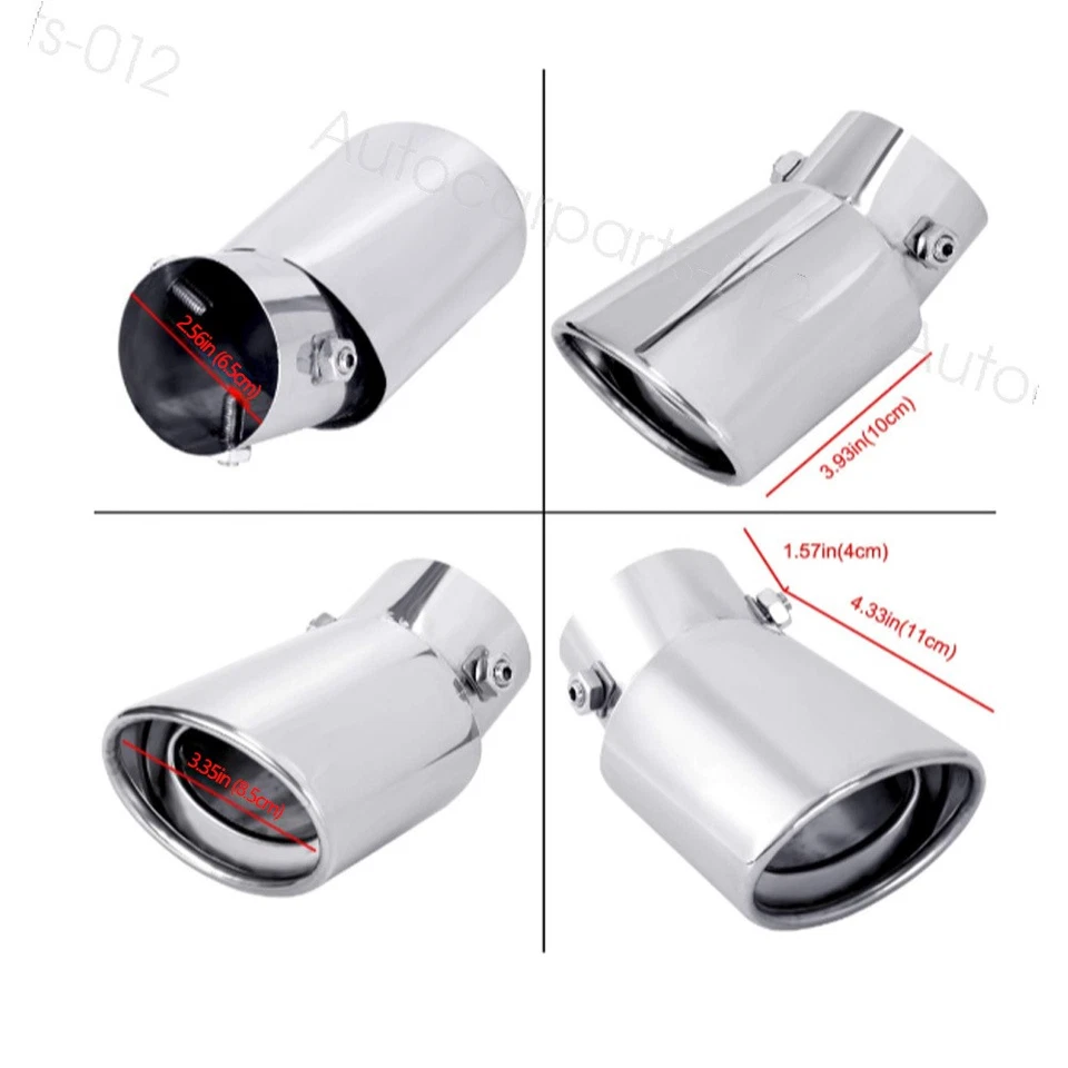 Exhaust Pipe Tip Rear Tail Throat Muffler Steel For Toyota Land Cruiser LC80 - Изображение 2 из 4