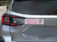 "Driving for Two" Pink Bumper Magnet Pregnancy Car Magnet