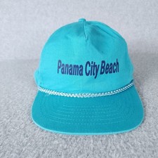Vintage Hat Cap Snap Back Panama City Beach Florida Rope Retro Adjustable