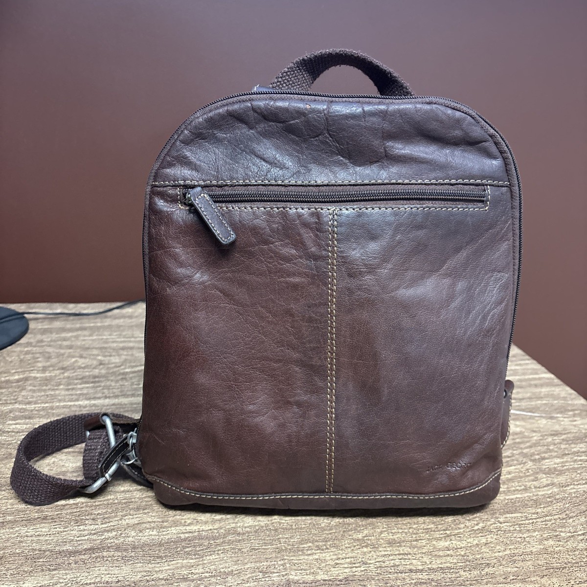 Jack Georges Voyager Buffalo Leather Backpack Cognac Brown Amazon.com: Jack Georges Voyager Professional Backpack #7516  main image 3