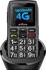 Artfone C1+ 4G Big Button Mobile Phone for Seniors with SOS Button & FM Radio