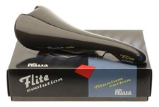 Sella Selle Italia Flite Evolution fibra di carbonio titanio rail nera nuova con scatola nos nuova