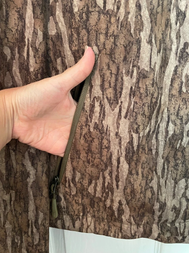 Abrigo camuflado con bandas para hombre L roble musgo fondo caza caparazón suave resistente al agua Foto 3 de 4