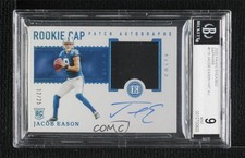 2020 Encased Rookie Cap Sapphire 12/25 Jacob Eason BGS 9 MINT Patch Auto lz7