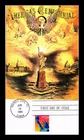 DR JIM STAMPS US COVER STATUE OF LIBERTY 29C FIRST DAY ISSUE HAND MADE