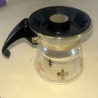 Vintage Pyrex Glass Coffee Carafe Fleur De Lis Single Cup