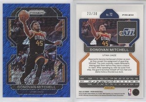 2021-22 Panini Prizm Blue Shimmer Prizm /30 Donovan Mitchell #72