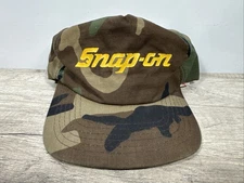 Vintage Woodland Camo New Era Snapback Cap Hat Snap-On Tools Promo USA Made