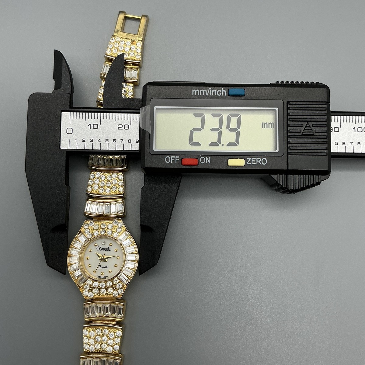 Xanadu‎ Ladies Watch White Crystals New Battery 24MM 7.25\