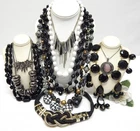 VINTAGE TO NOW FASHION/COSTUME JEWELRY NECKLACE LOT, ASSORTED TYPES & MATERIALS