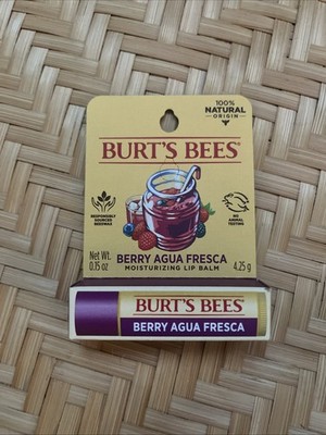 Burt's Bees BERRY AGUA FRESCA Lip Balm 100% Natural  0.15 OZ