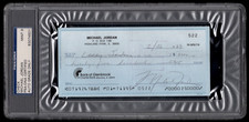 MICHAEL JORDAN SIGNED 1989 PERSONAL CHECK AUTOGRAPHED PSA/DNA 9 MINT UNIQUE