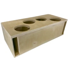 4X10" BIRCH 3/4 SPL EDITION Vented Subwoofer Box Ported Enclosure Double Baffle