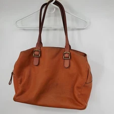 Mark & Graham Brooklyn Carryall Brown Leather Shoulder Tote Bag Purse