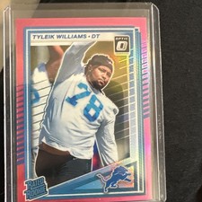 2025 Panini Donruss - Rated Rookie Tyleik Williams #360 Optic Preview Pink Prizm