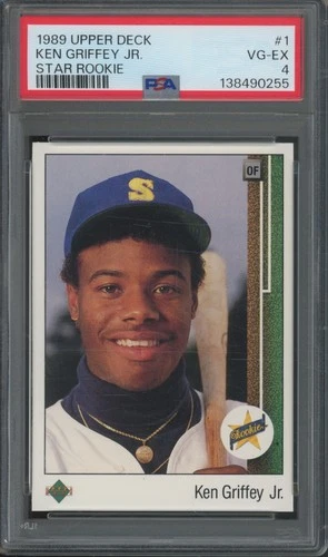 1989 Upper Deck #1 Ken Griffey Jr RC Rookie VG EX PSA 4
