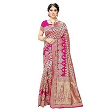 Women's Trendy Banarasi Kanjivaram Art Silk Saree with Blouse Material