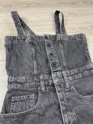 Cheap Monday Women s Denim Overall Mini Dress Black Size XS