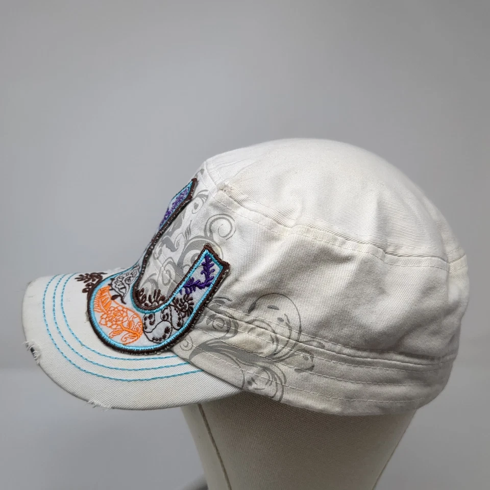 Gorra de Cadete del Ejército Deslizante Horseshoe Blanca Talla Única Líder Bordado Foto 3 de 4