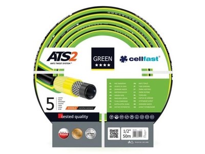 Cellfast Gartenschlauch 50 m, ATS2 Verstärkung 1/2'', fünf-lagiges PVC,