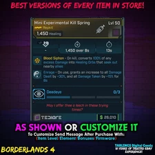 Borderlands 4 🎉 Kill Spring ✨ Many Options/Best Rolls ⭐ Or Customize! ⭐