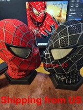 US  Handmade Wearable 3D Headwear 1:1 Spiderman Tobey Maguire Hood Mask Adult