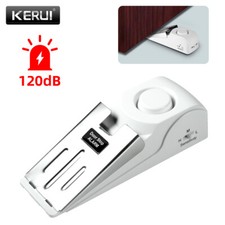 Door Stop Security Alarm Wedge Stopper Portable Home Travel Anti  Theft Burglar