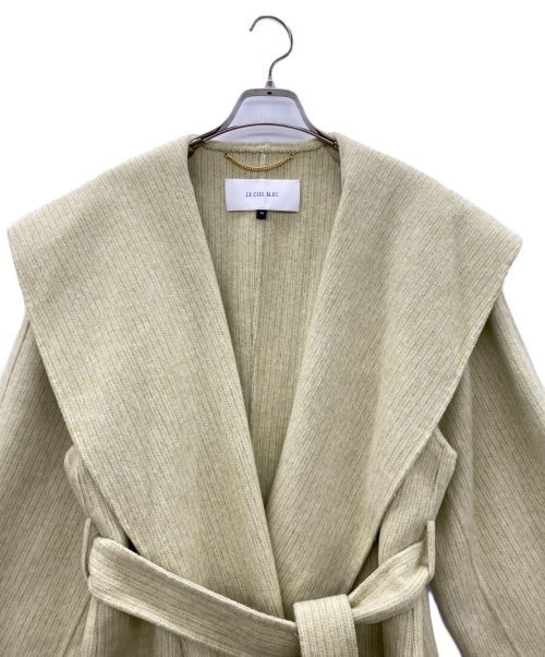 ルシェルブルーBig Collar Belted Maxi Coat