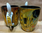 2 Gustav Klimt The Kiss Ceramic Mug Set with Spoons — photo 2