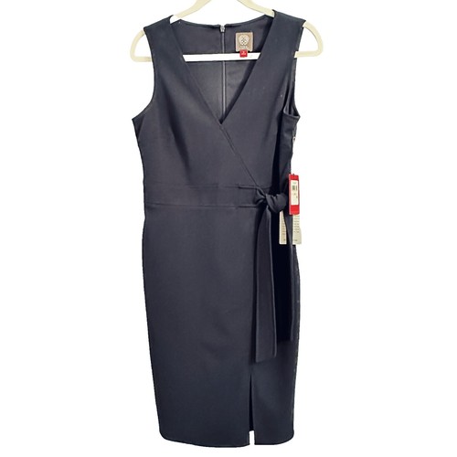 navy blue dress for baby girl Vince Camuto Laguna One-Shoulder Ruffle Detail Asymmetric Midi Dress in  Blue main image 1