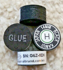 FREE SAME DAY SHIPPING 1 Genuine Kamui Black HARD Pool Cue Tip, NEW
