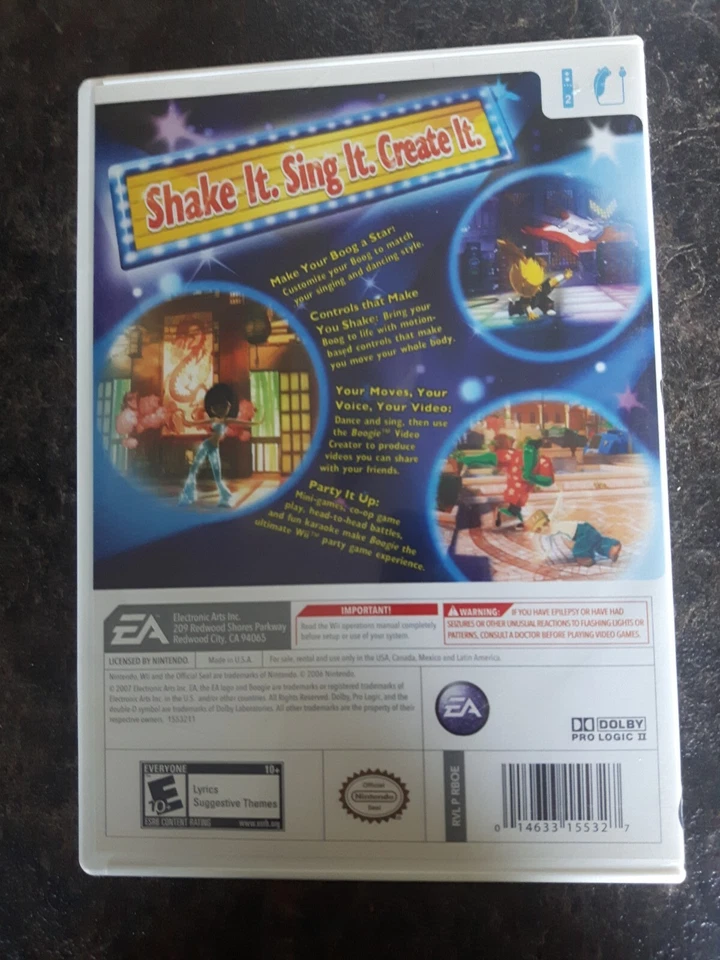 Boogie 2007 Nintendo Wii Game Good Condition No Manual - Image 2 of 2