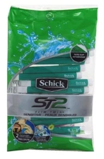 SCHICK MEN SLIM TWIN BLADE RAZOR WITH VITAMIN E FOR SENSITIVE SKIN 1 Pack of 12