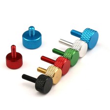 M3 M4 Cylindrical Head knurled Thumb Screws for Computer Case - Aluminum Alloy
