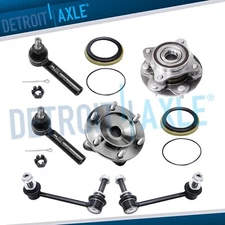 6pc Front Wheel Bearing & Hub Outer TieRod Sway Bar for 2003-2009 Toyota 4Runner