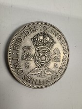 WW2 1940 Two Shillings Great Britain United Kingdom Circulated Silver Coin