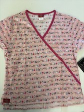 dickies scrub top xs women Pink Flowers NWT