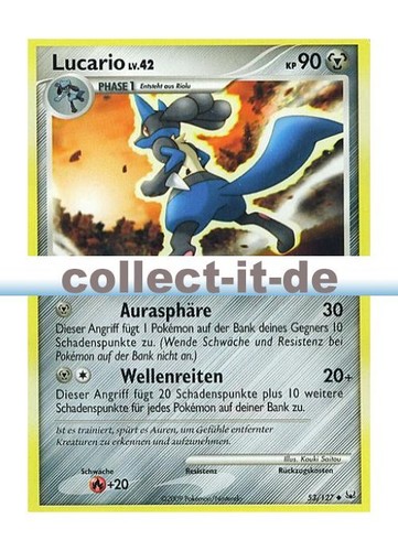 Pokemon Platin 53/127 - Lucario Deutsch
