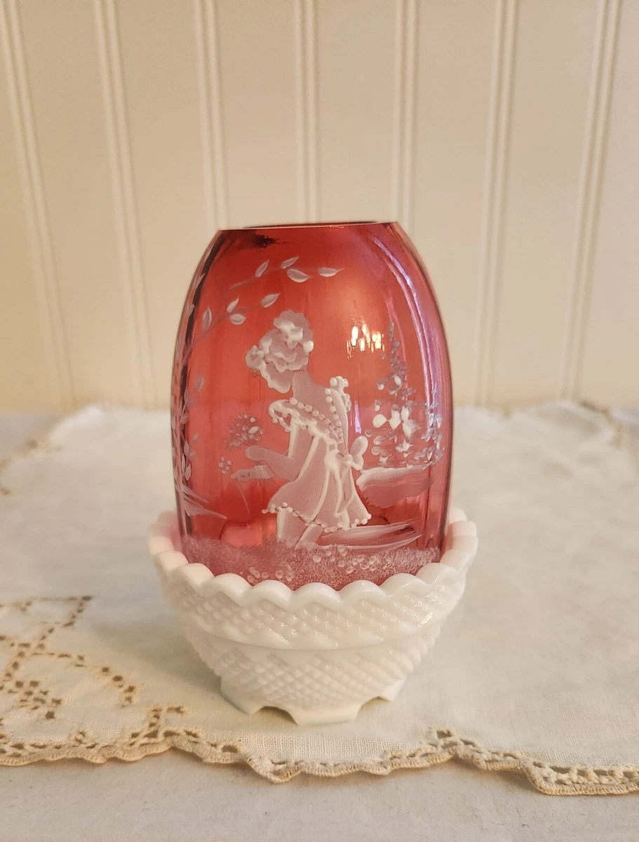 Fenton glass cheap fairy lamps