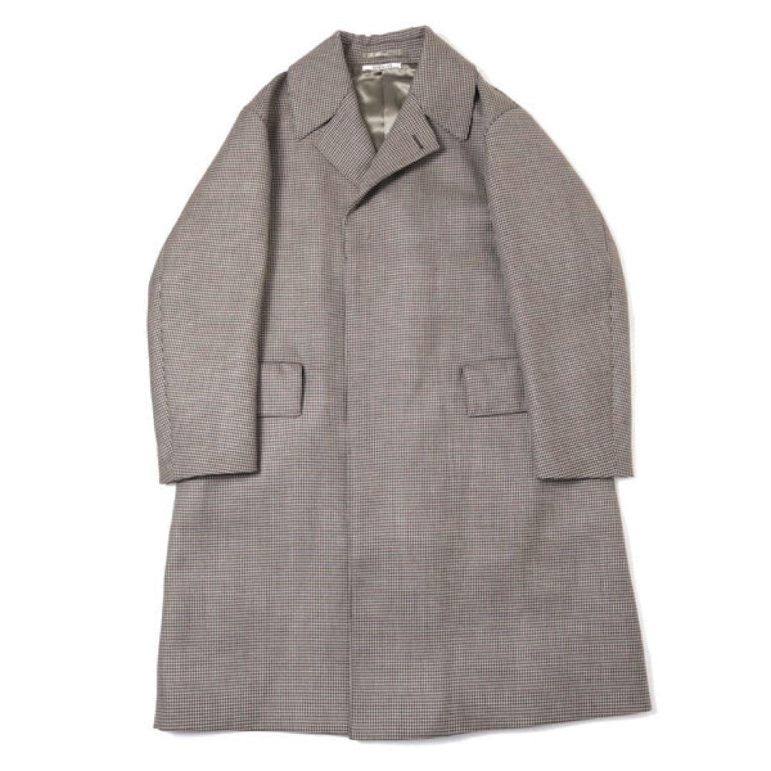 ジャケット・アウター AURALEE WOOL DOUBLE FACE CHECK LONG COAT AURALEE Others 17AW Double Face Check Long Coat 4 Wool Beige