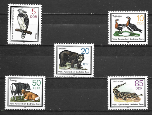 EAST GERMANY - 1985 Protected Animals - MUH SET.