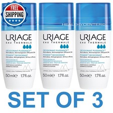 3 X Uriage Power 3 Anti-Odor Antiperspirant Roll On Deodorant 50ml Exp 06/2027