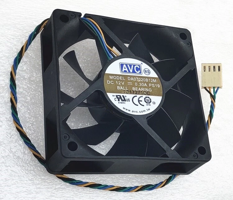  NEW AVC DA07020B12M DC 12V 0.30A 7020 70*70*20MM 7cm 4-PIN CPU cooling fan - Image 2 of 4