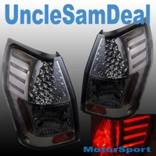 FOR 05-08 DODGE MAGNUM SMOKE LENS CHROME RED LED TAIL LIGHT DIRECT FIT PAIR
